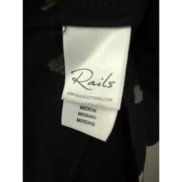 Rails Rocsi Rainbow Sweetheart Long Sleeve Button Front Top Size Medium - Picture 8 of 10